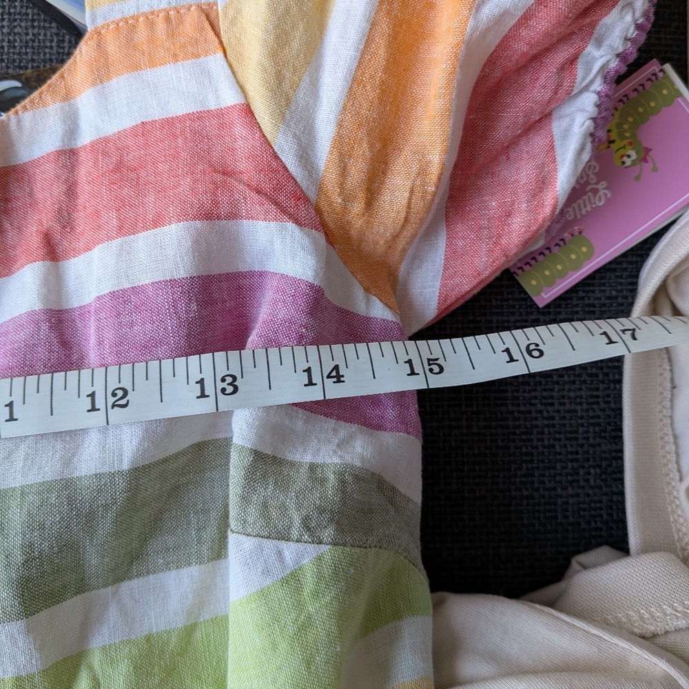 NWT Gymboree Adult XS Little Sprout Striped Linen Blend Midi Dress - Mommy & Me - Picture 7 of 9